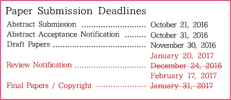 Paper Submission Deadlines